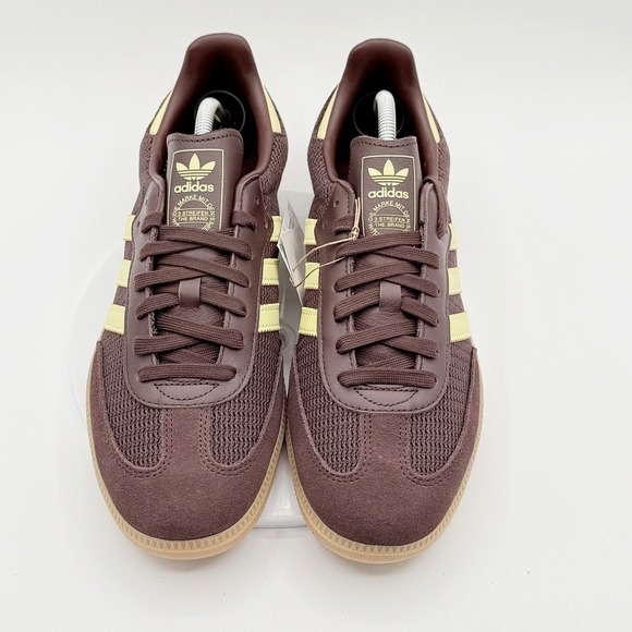 Adidas Samba OG W Knit Pack Womens Size 11 Shadow Brown/Yellow/Gum Size JR8167 - Picture 2 of 9